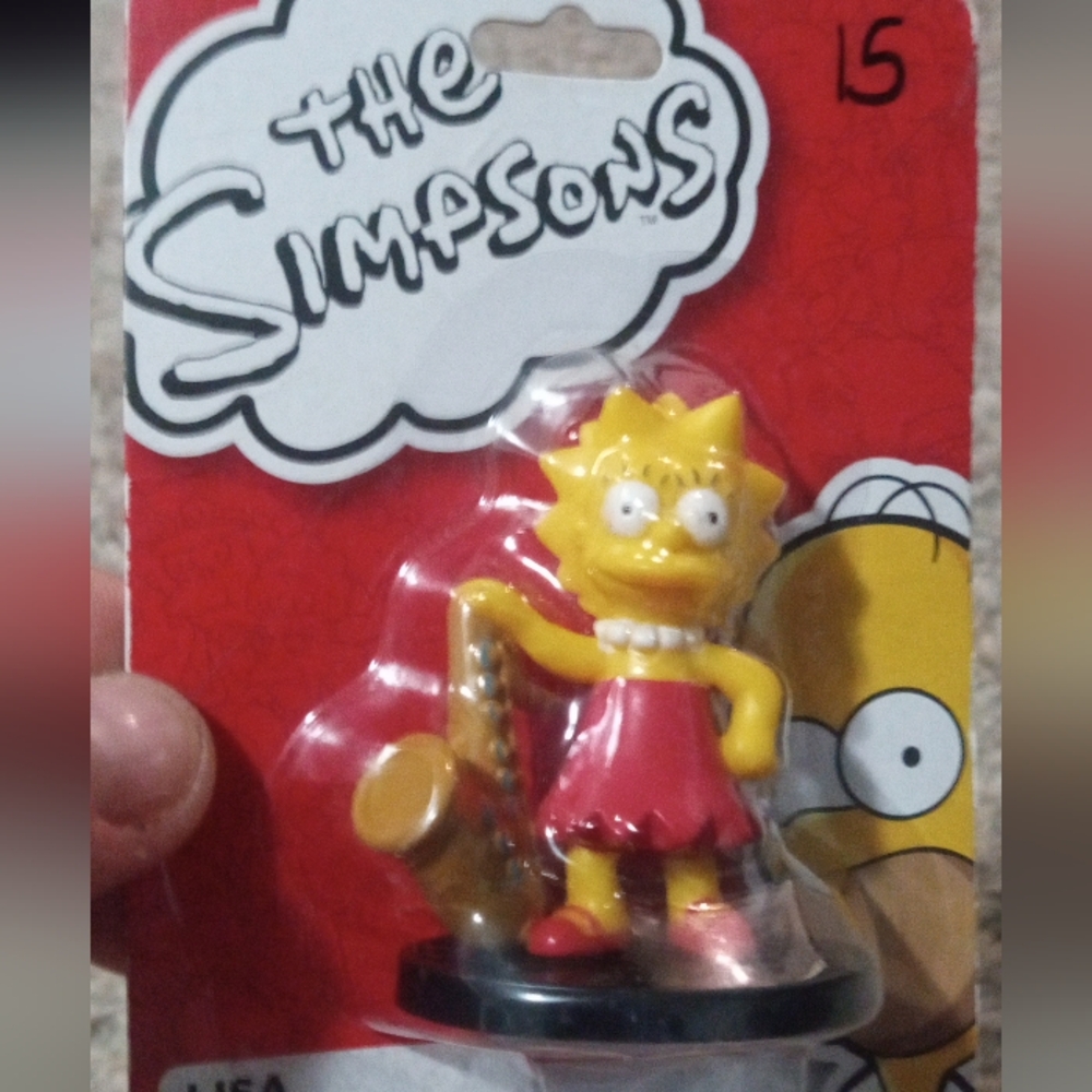 2015 The Simpsons 100% Official Lisa Saxophone Figurine 2.3” Monogram NEW SEALED